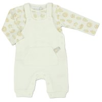 M15961: Baby Unisex Quilted Dungaree & Top Outfit (0-9 Months)